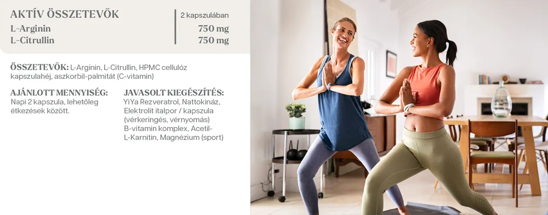 YiYa L-Arginin & L-Citrullin komplex kapszula tabletta összetétel