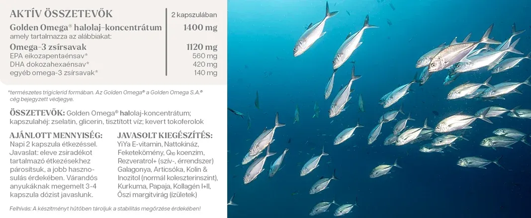 YiYa Halolaj Omega-3 komplex kapszula összetétel
